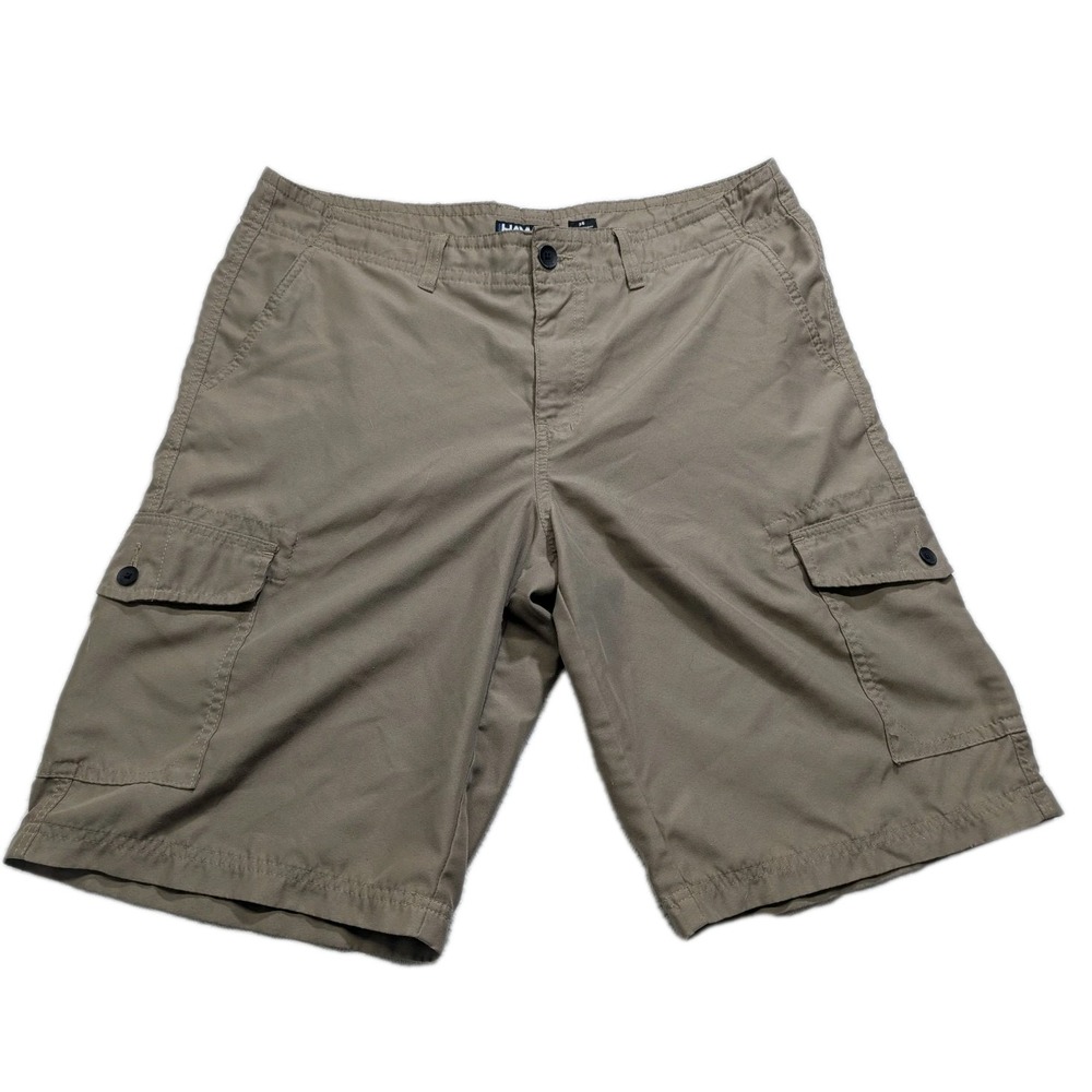 Tony Hawk Cargo Shorts Men 36 Khaki Tan Utility Skater Casual Polyester 10in